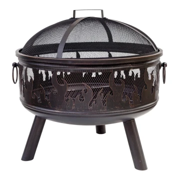 Portable wood campfire with a grate WILDFIRE d. 61 cm