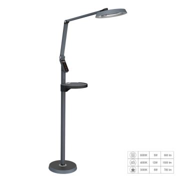 Prezent 31220 - LED Dimmable touch floor lamp SALSA LED/15W/230V USB