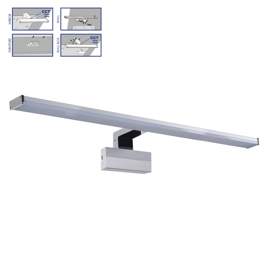 Prezent 70228 - LED Bathroom mirror lighting TREMOLO PLUS LED/12W/230V IP44 3000/4000K 78 cm