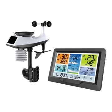 Professional weather station with color LCD display and alarm clock 3xAA