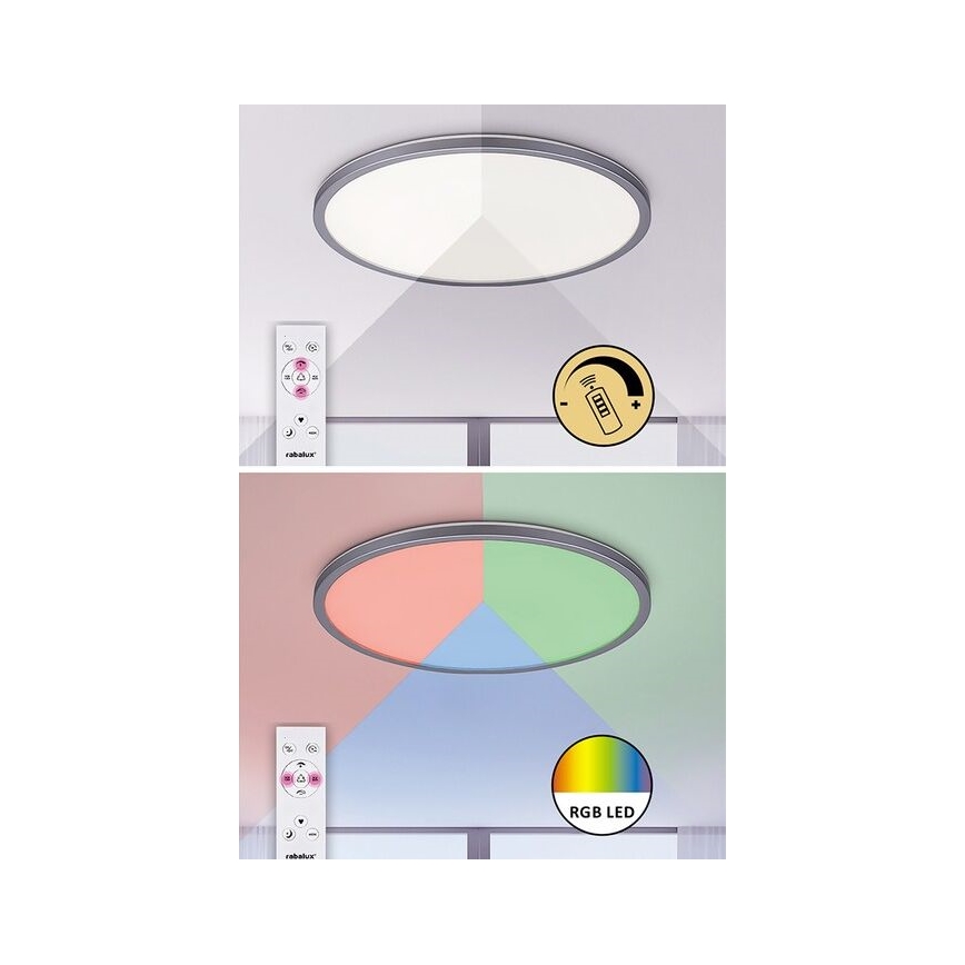 Rabalux - LED RGB Dimmable ceiling light LED/22W/230V Wi-Fi + remote control