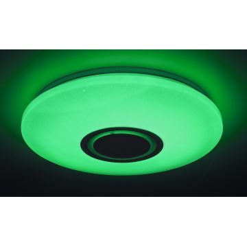 Rabalux - LED RGB Dimmable ceiling light wtih a speaker LED/24W/230V Wi-Fi + remote control