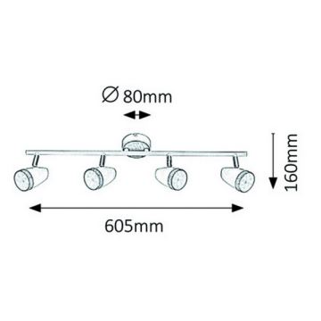 Rabalux 5567 - LED spotlight KAREN 4xLED/4W/230V