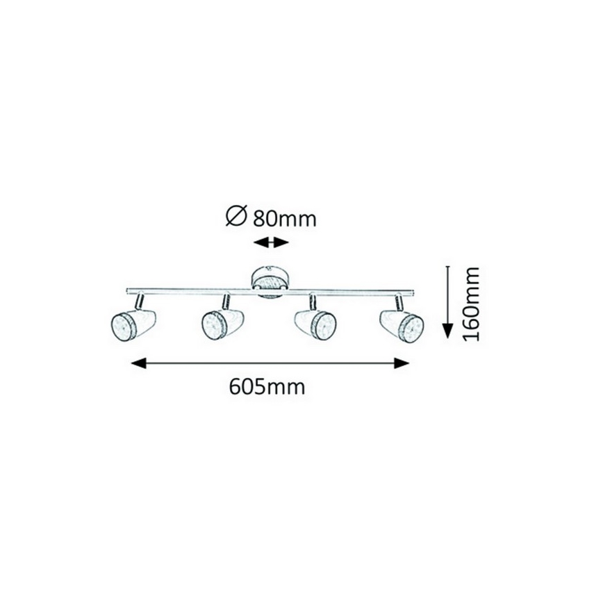 Rabalux 5567 - LED spotlight KAREN 4xLED/4W/230V