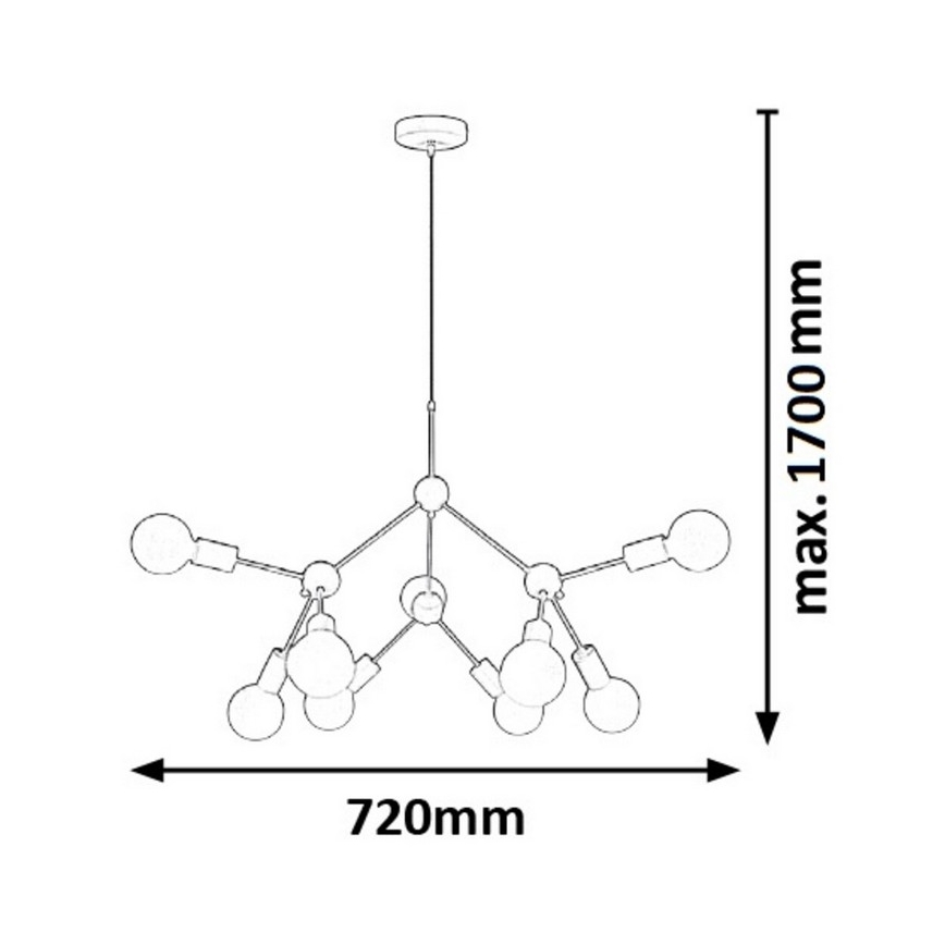 Rabalux - Chandelier on a string 9xE27/40W/230V