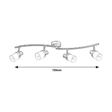 Rabalux - Ceiling spotlight 4xE14/40W/230V