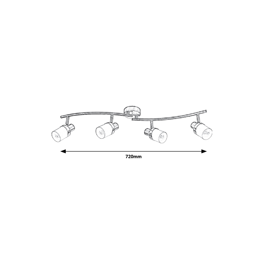 Rabalux - Ceiling spotlight 4xE14/40W/230V