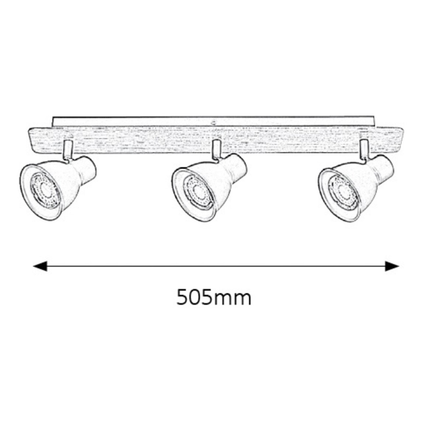 Rabalux - Spotlight 3xGU10/35W/230V