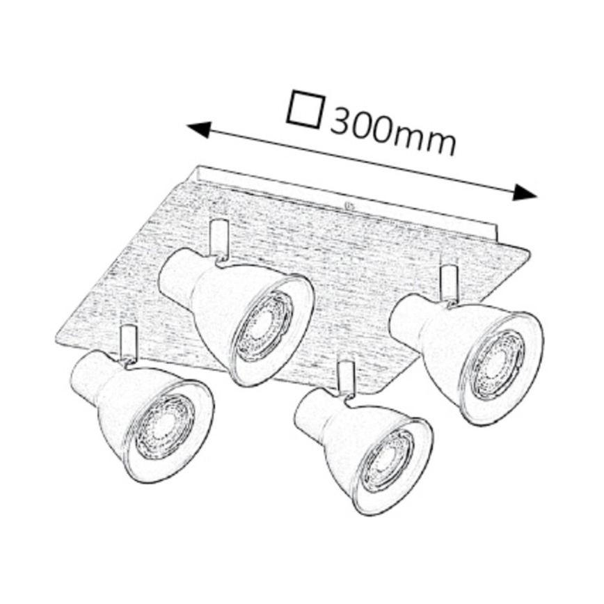 Rabalux - Spotlight 4xGU10/35W/230V