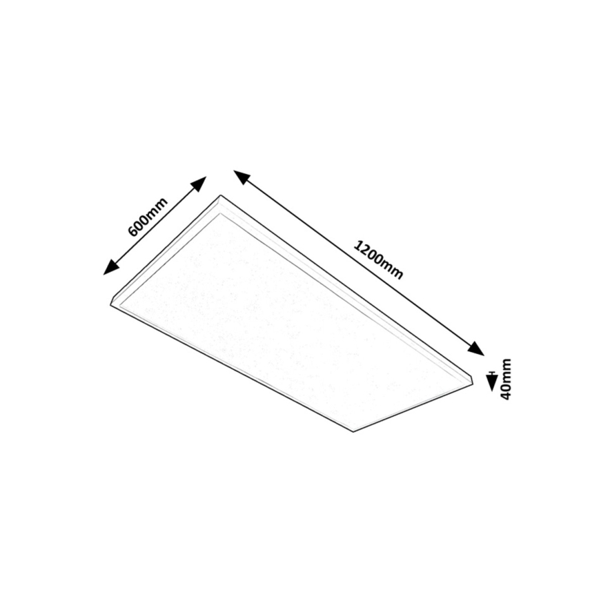 Rabalux - LED Surface-mounted panel LED/80W/230V 4000K 120x60 cm