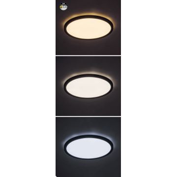 Rabalux - LED Ceiling light LED/36W/230V 3000/4000/6000K d. 50 cm black