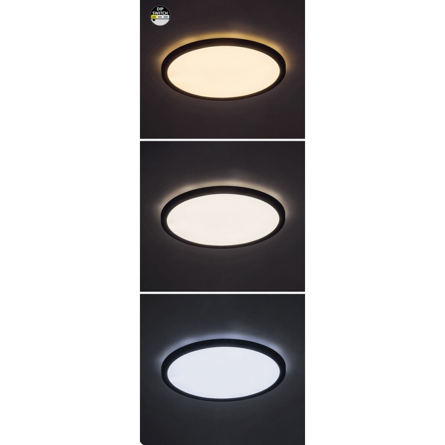 Rabalux - LED Ceiling light LED/36W/230V 3000/4000/6000K d. 50 cm black