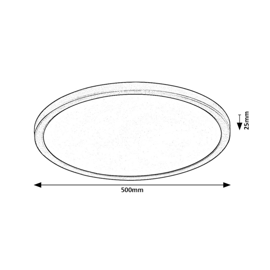 Rabalux - LED Ceiling light LED/36W/230V 3000/4000/6000K d. 50 cm black