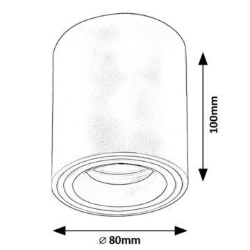 Rabalux - Spotlight 1xGU10/25W/230V round black