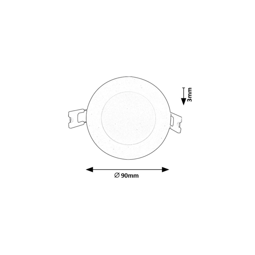 Rabalux - LED Recessed light LED/3W/230V 3000K d. 9 cm white