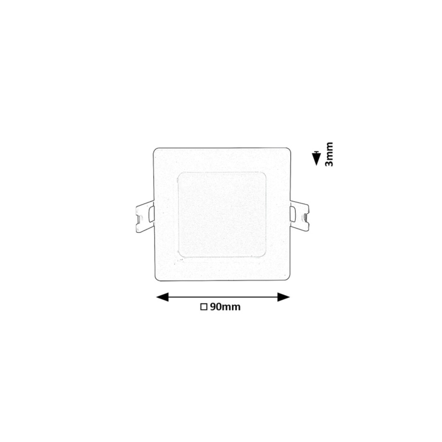 Rabalux - LED Recessed light LED/3W/230V 9x9 cm white