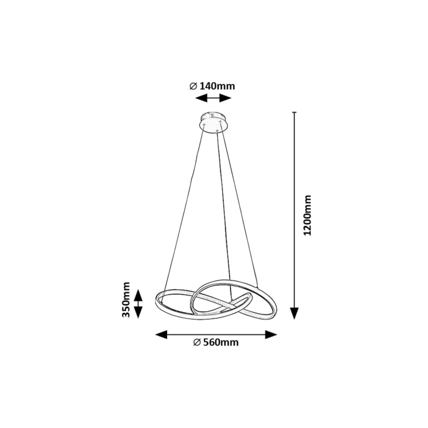 Rabalux - LED Chandelier on a string LED/36W/230V 3000K gold