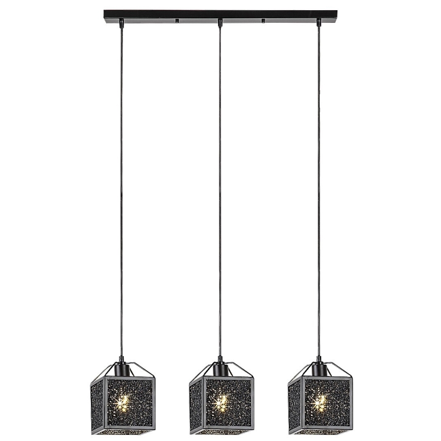 Rabalux - Chandelier on a string 3xE27/40W/230V black