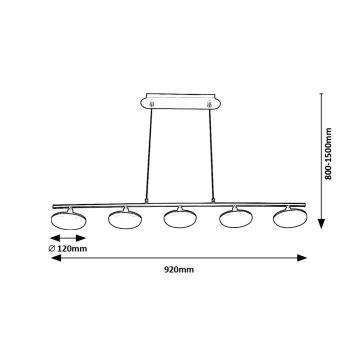 Rabalux - LED Chandelier on a string 5xLED/4W/230V 3000K