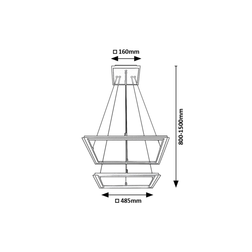 Rabalux - LED Chandelier on a string 2xLED/24W/230V 3000K