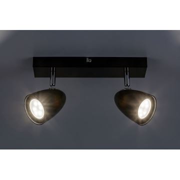 Rabalux - Spotlight 2xGU10/5W/230V black