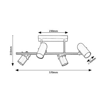 Rabalux - Surface-mounted chandelier 4xGU10/25W/230V