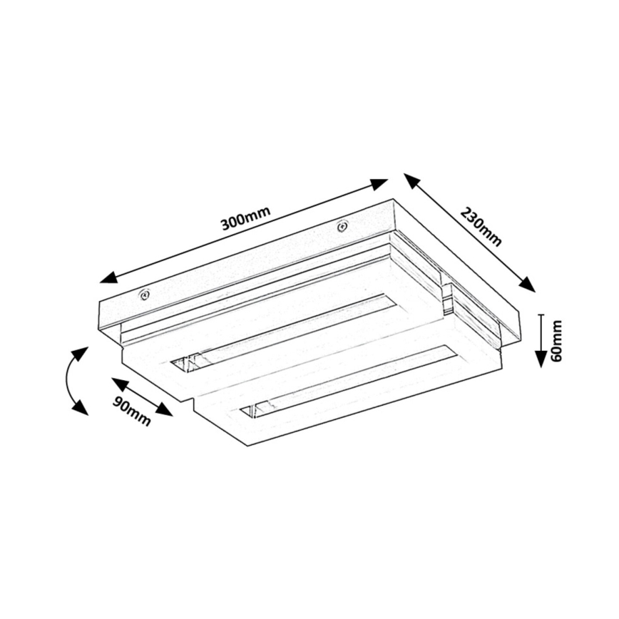 Rabalux - LED Bathroom ceiling light LED/24W/230V 4000K IP44