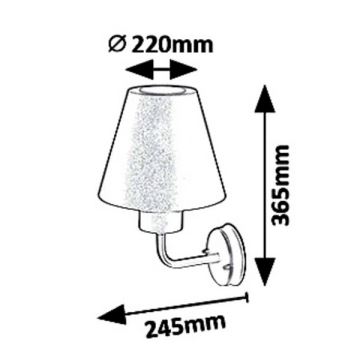 Rabalux 8844 - Outdoor wall light FAVARA 1xE27/14W/230V IP44