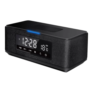 Rechargeable speaker with LCD display, alarm clock and wireless charging 6in1 10W/3600 mAh