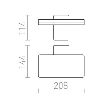 RED - Design Rendl - R11947- LED Outdoor wall light RINA LED/12W/230V IP65