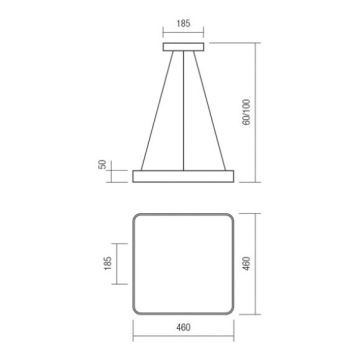 Redo 01-1124 - LED Chandelier on a string SCREEN LED/48W/230V 3000K