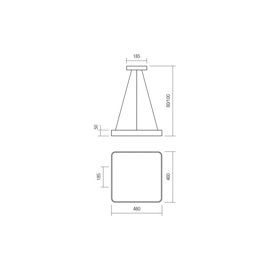 Redo 01-1124 - LED Chandelier on a string SCREEN LED/48W/230V 3000K