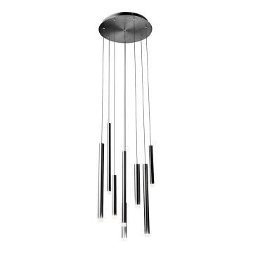 Redo 01-2052 - LED Chandelier on a string MADISON 8xLED/4W/230V black