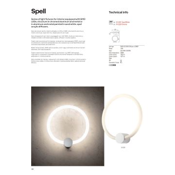 Redo 01-2226 - LED Dimmable surface-mounted chandelier SPELL LED/54W/230V 3000K chrome