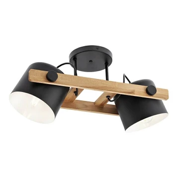 Redo 01-2400 - Ceiling light POOH 2xE27/42W/230V beech