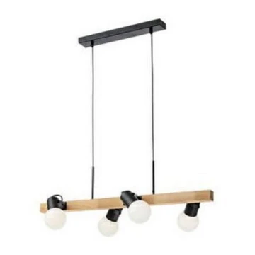 Redo 01-2418 - Chandelier on a string TAFFI 4xE27/42W/230V black/beech