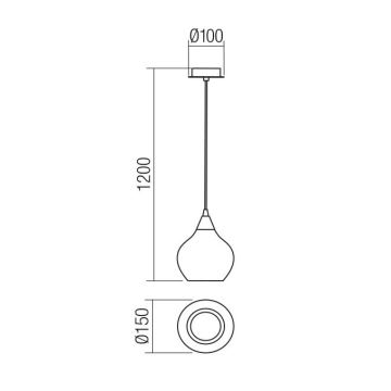 Redo 01-3190 - Chandelier on a string TANNER 1xE14/28W/230V d. 15 cm