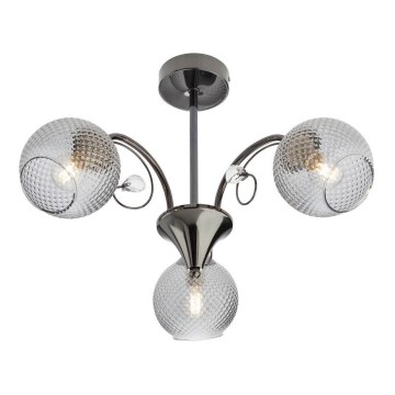 Redo 02-970 - Chandelier on a pole ASPERA 3xE14/28W/230V black