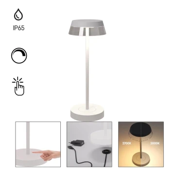 Redo 90306 - LED Dimmable touch table lamp ILUNA LED/2,5W/5V 2700-3000K 3000 mAh IP65 white