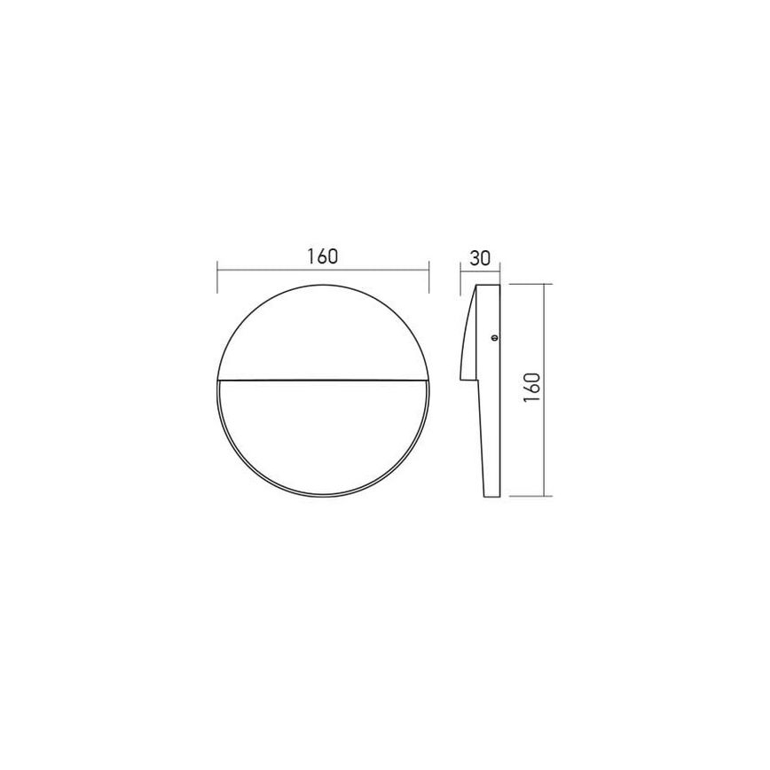 Redo 90476 - LED Outdoor wall light LANDER LED/6W/230V IP54 white