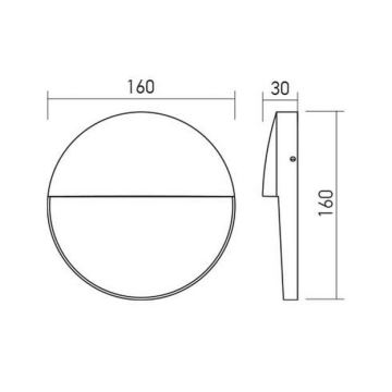 Redo 90477 - LED Outdoor wall light LANDER LED/6W/230V IP54 anthracite