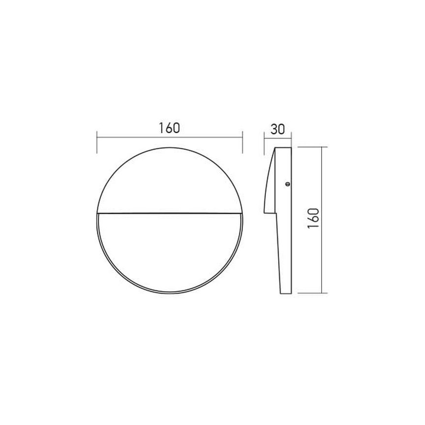 Redo 90477 - LED Outdoor wall light LANDER LED/6W/230V IP54 anthracite