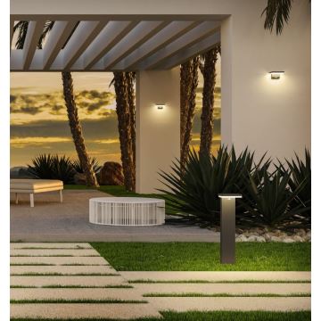 Redo 90535 - LED Solar wall light with sensor TAIYO LED/2W/3,7V 3000K IP54 anthracite