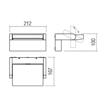 Redo 90584 - LED Outdoor wall light FLIP LED/20W/230V CRI 90 3000K IP54 anthracite