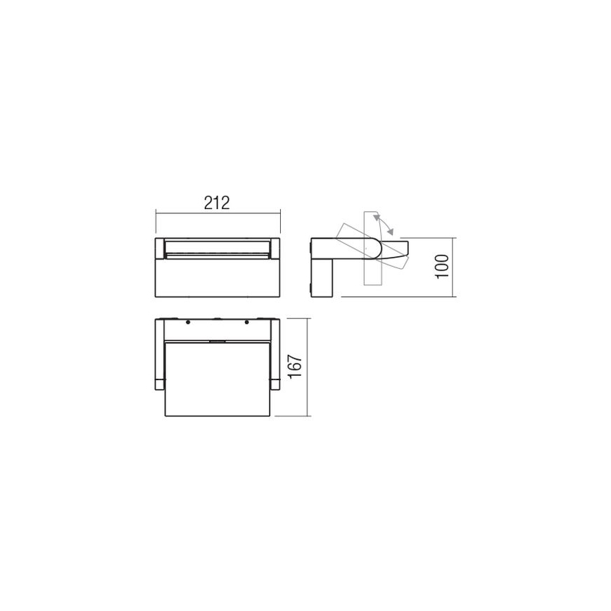 Redo 90584 - LED Outdoor wall light FLIP LED/20W/230V CRI 90 3000K IP54 anthracite