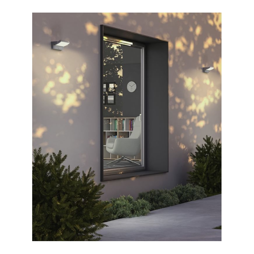 Redo 90587 - LED Outdoor wall light with a sensor FLIP LED/20W/230V CRI 90 3000K IP54 anthracite