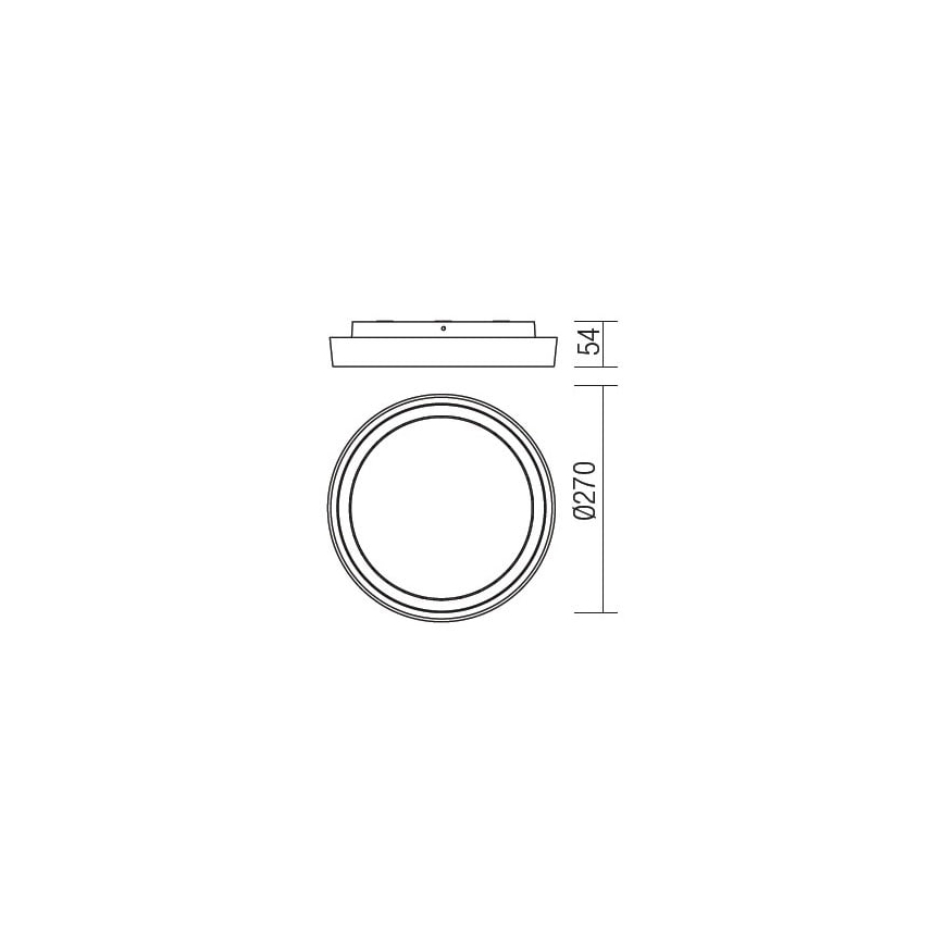 Redo 9180 - LED Outdoor ceiling light BEZEL LED/25W/230V IP54 white