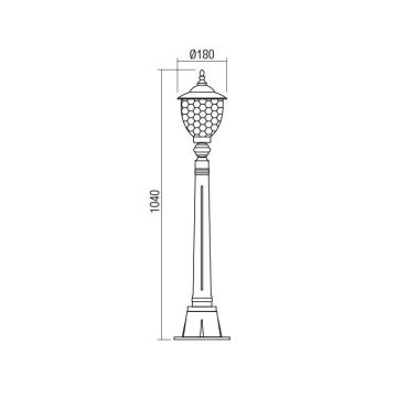 Redo 9634 - Outdoor lamp MATERA 1xE27/42W/230V IP33