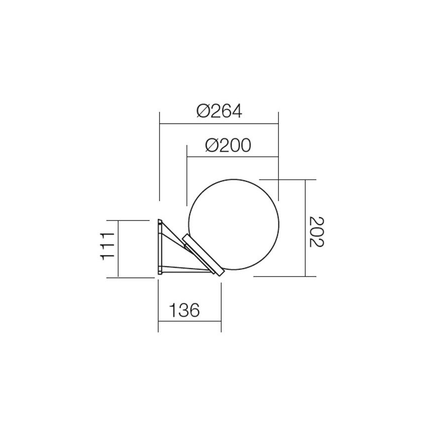 Redo 9866 - Outdoor wall light  SFERA 1xE27/28W/230V IP44