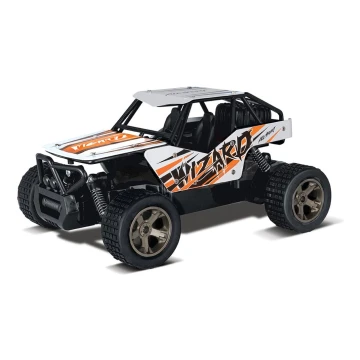 Remotely controlled car Wizard black/white/orange